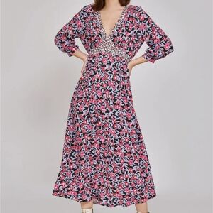 Ghost London Maeve‎ Floral Midi Dress
